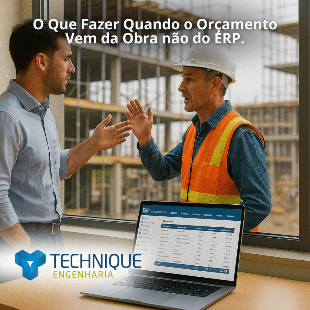 Quando o ERP é Completo, mas o Orçamento Ainda Vem da Obra…