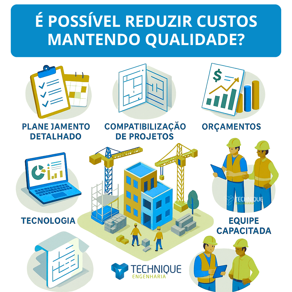 É possível reduzir custos da obra mantendo a qualidade?
